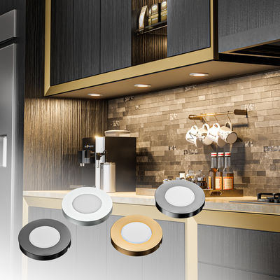 LED Ultra Thin Puck Lights Cancellabile Copertura magnetica Infissa / Montata in superficie