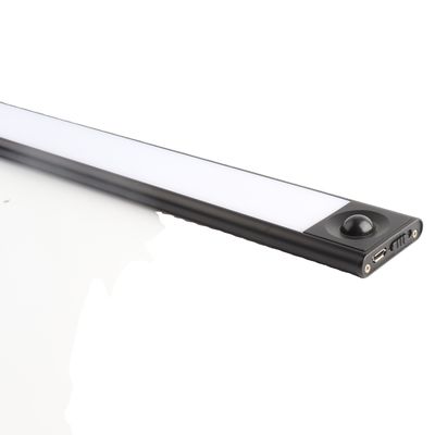 Sensore di movimento luce LED in alluminio per armadi e mobili ombra di vetro ghiacciato da 400 mm