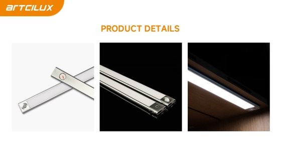 A3378 Sensore del corpo ricaricabile Pendente luce 200/400/520*40*12mm DC12V 4014-33LED 1.25W Ra>90